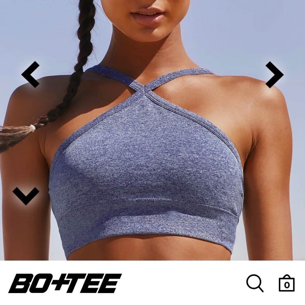 Bo and Tee seamless cross strap sports bra